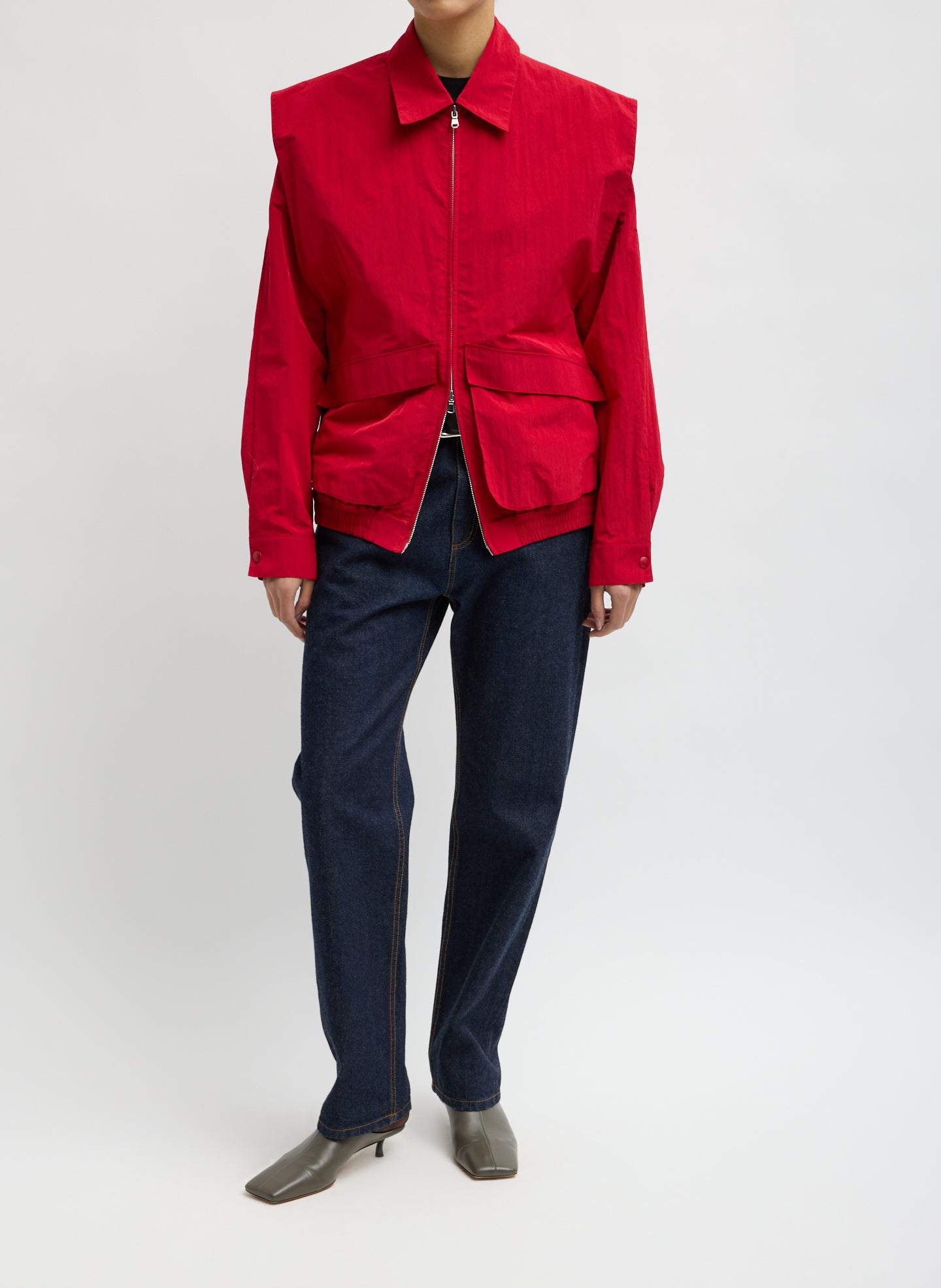 Fall Nylon Snap Bomber – Tibi Official