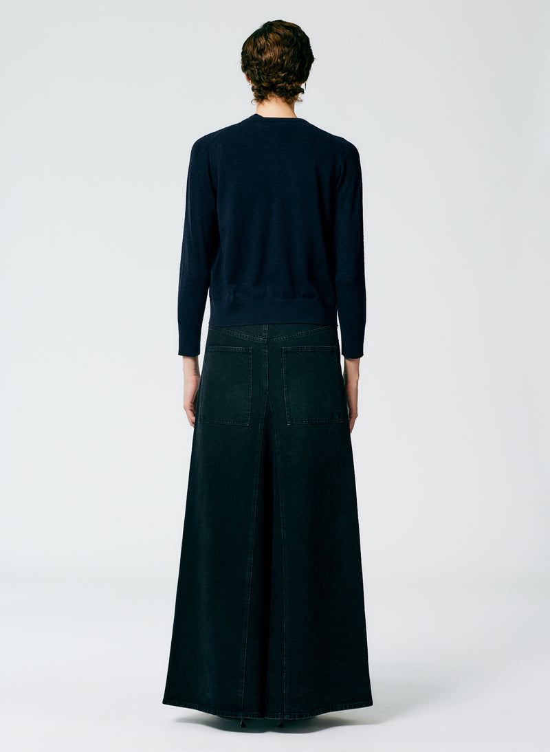 Buy ANN DEMEULEMEESTER Goele Denim Maxi Skirt - Black At 40% Off |  Editorialist