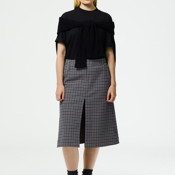 Double Faced Menswear Check Aline Skirt – Tibi Official