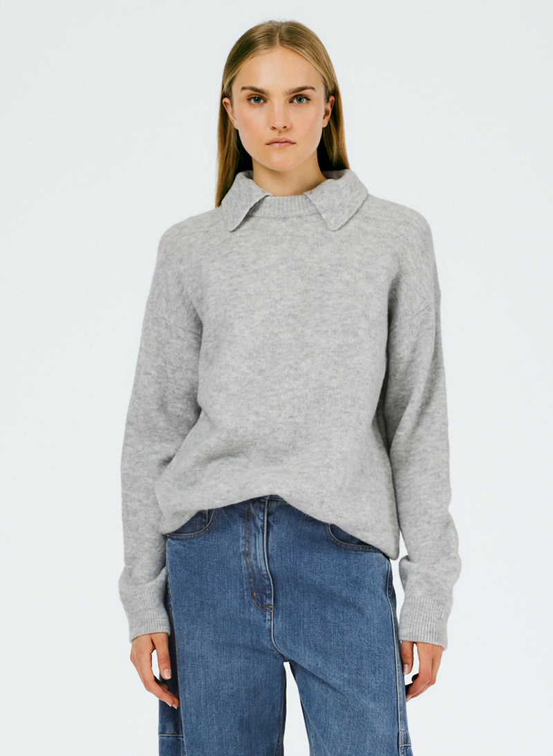 Simple Yet Cute Pullover, Light Grey – Chic Soul