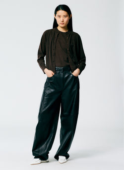 Leather Sid Pant - Petite Black-1