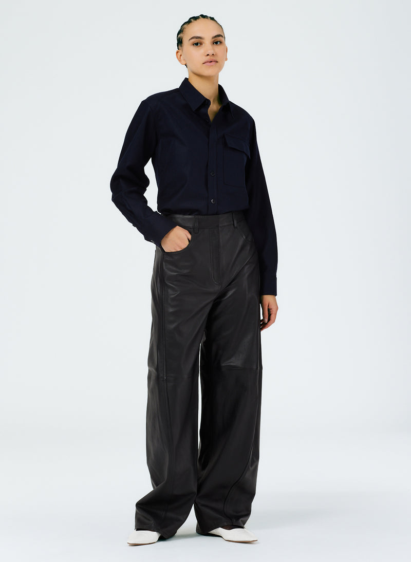 Leather Sid Pant - Petite – Tibi Official