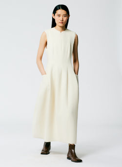 Melee Crepe Dress Ivory-1