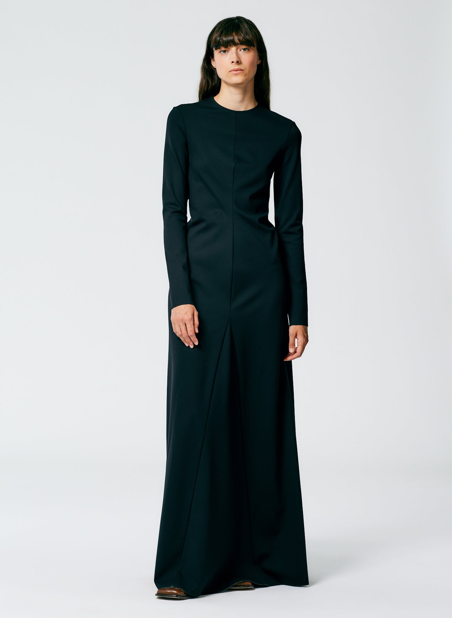 Compact Ultra Stretch Knit Lean Maxi Gown - Black-1