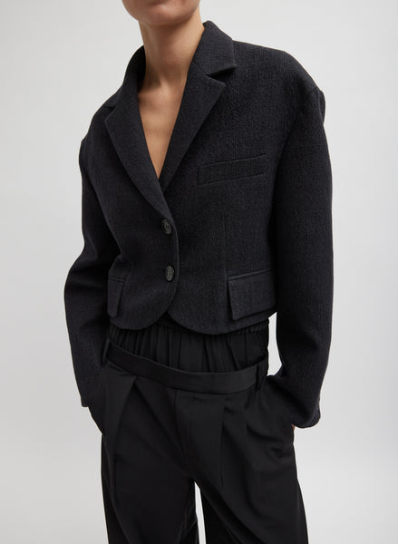 Kian Glenplaid Cropped Bomber Blazer – Tibi Official