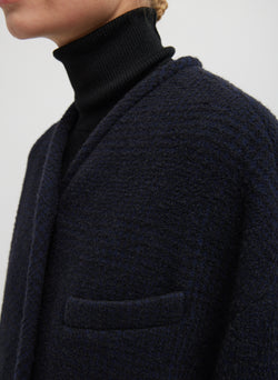 Majeur Boucle Cardigan Carcoat Black/Navy Multi-3