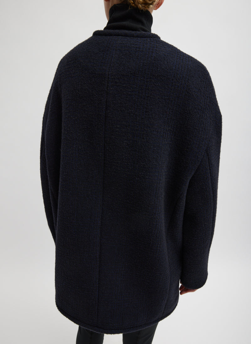 Majeur Boucle Cardigan Carcoat Black/Navy Multi-4