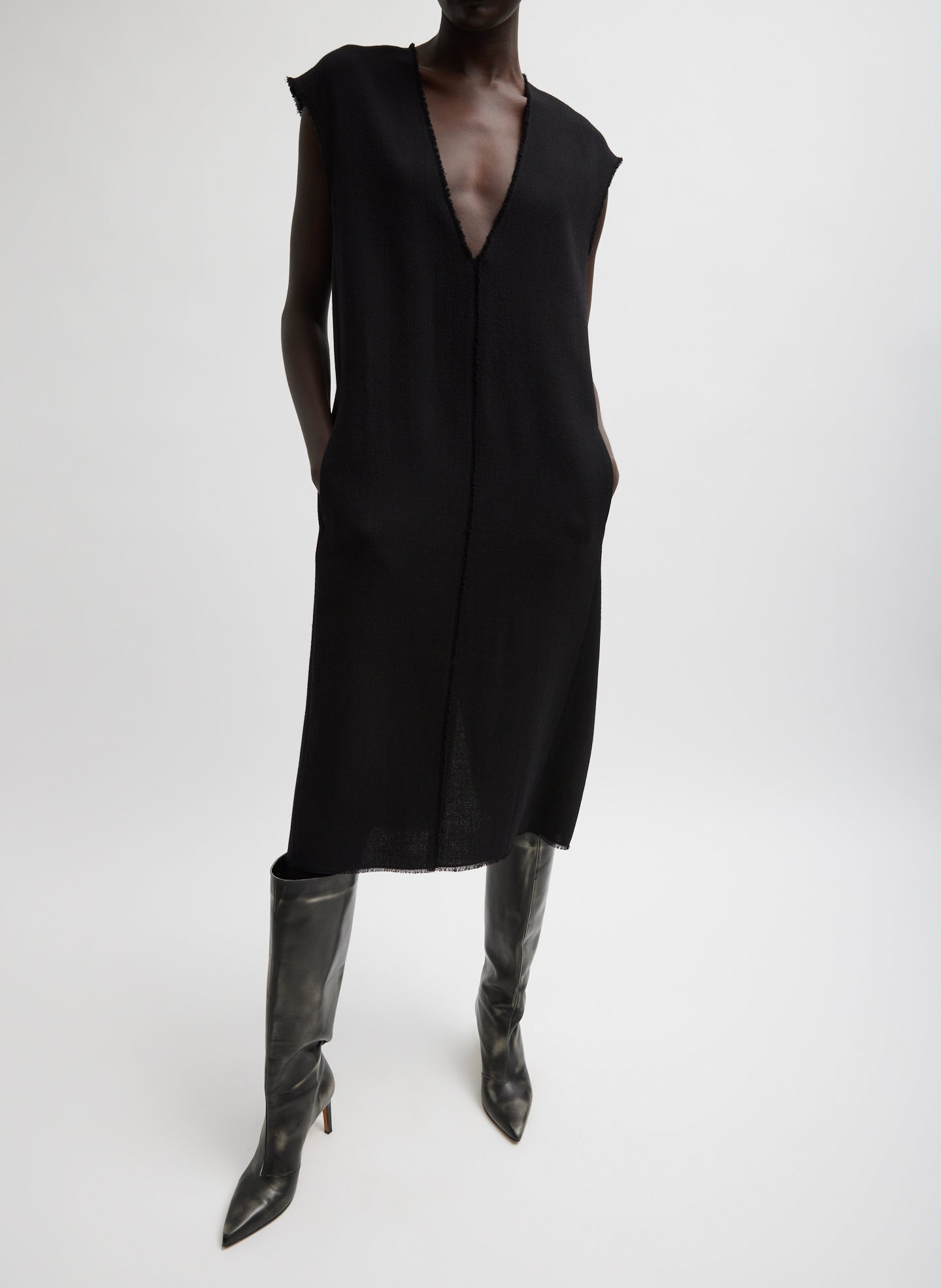 tibi organza dress Tibi Startch Cotton Organza Dress Black