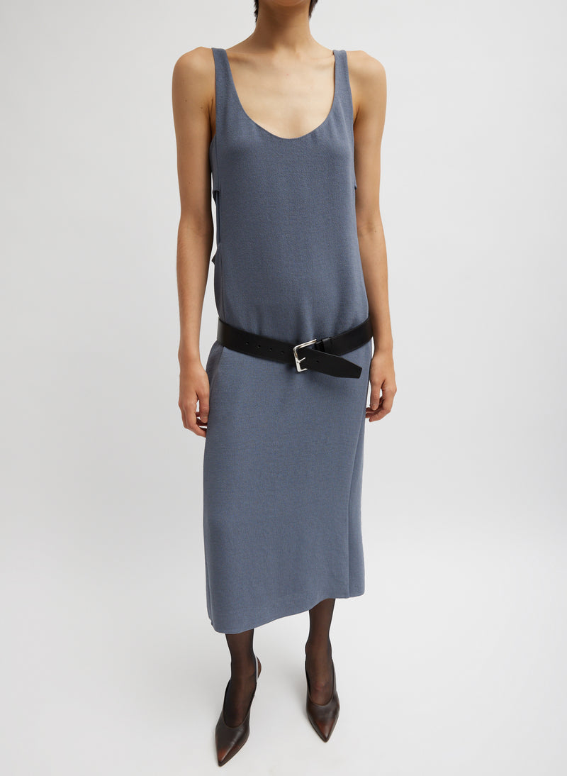 Pebble Sable Paneled Tank Dress Chrome Grey-5