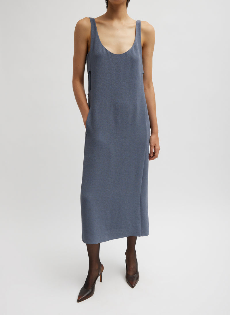 Pebble Sable Paneled Tank Dress Chrome Grey-1