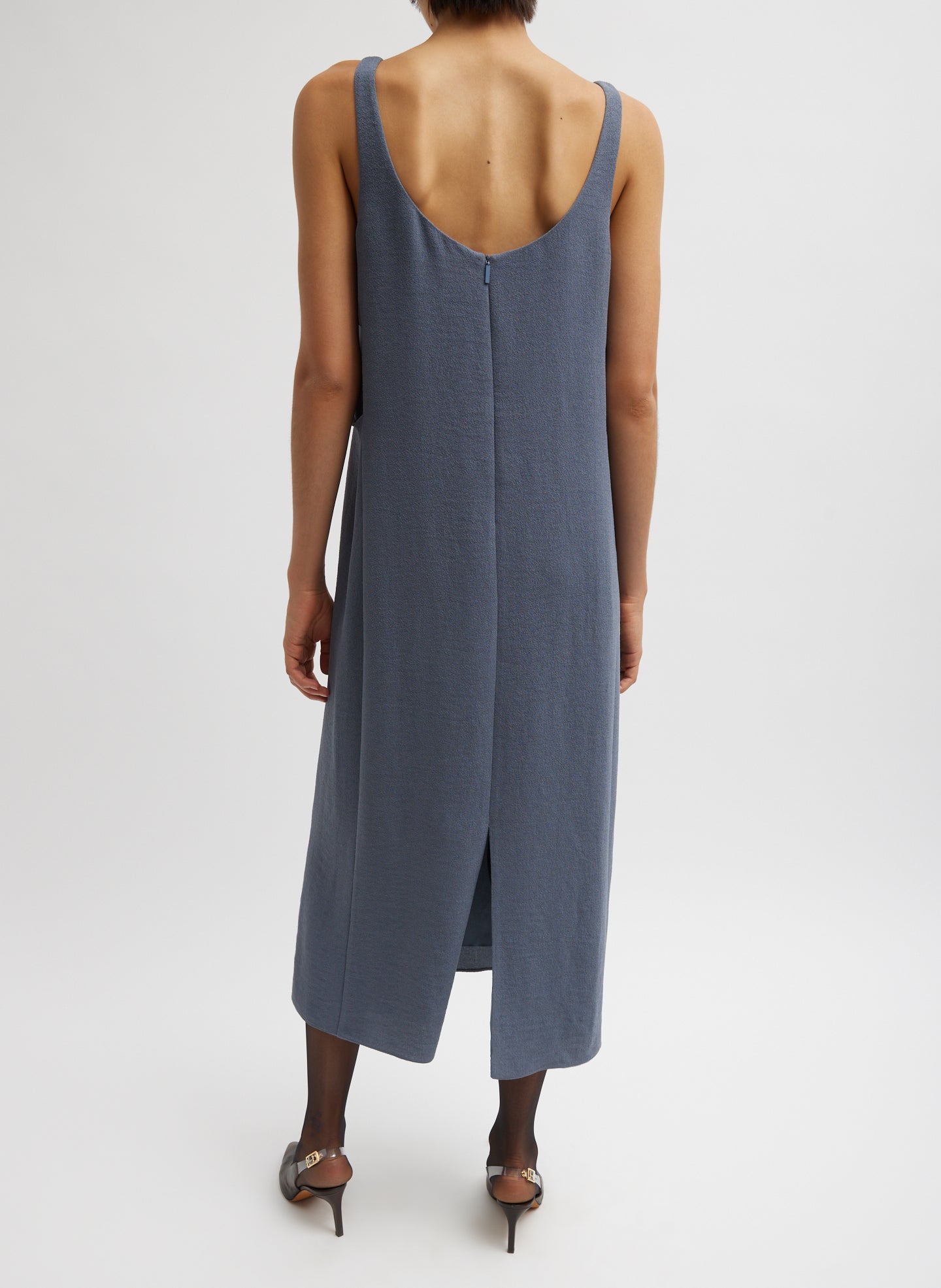 Chrome Grey / 00 / F224SP1619 Pebble Sable Paneled Tank Dress Chrome Grey / 00 / F224SP1619 Pebble Sable Paneled Tank Dress