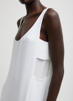 Pebble Sable Paneled Tank Dress White-3