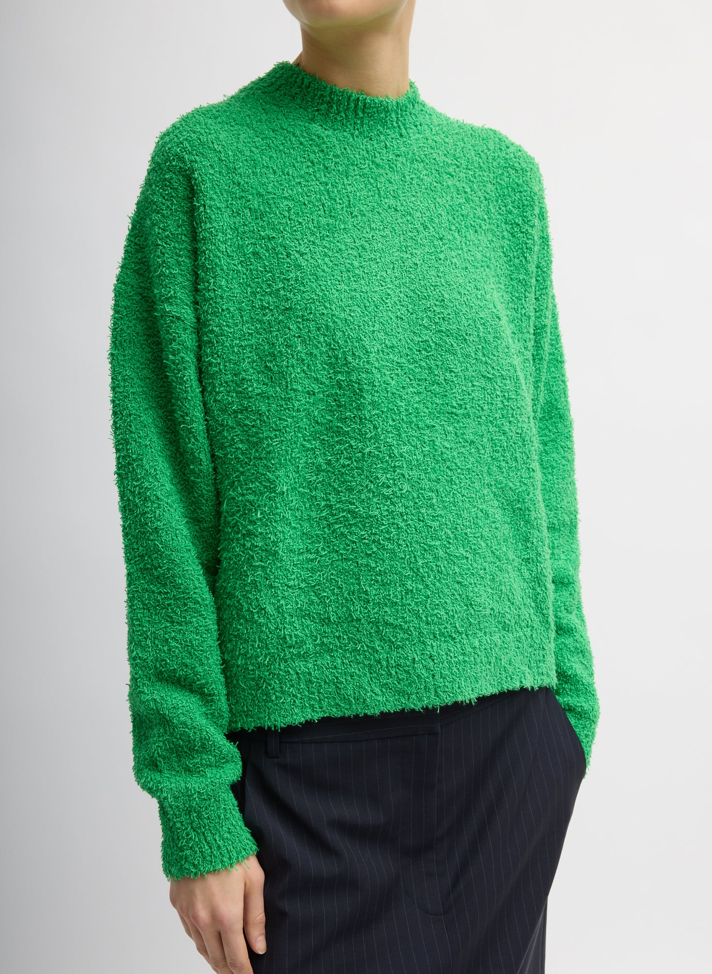 Serviette Crewneck Easy Pullover - Green Serviette Crewneck Easy Pullover - front view on model