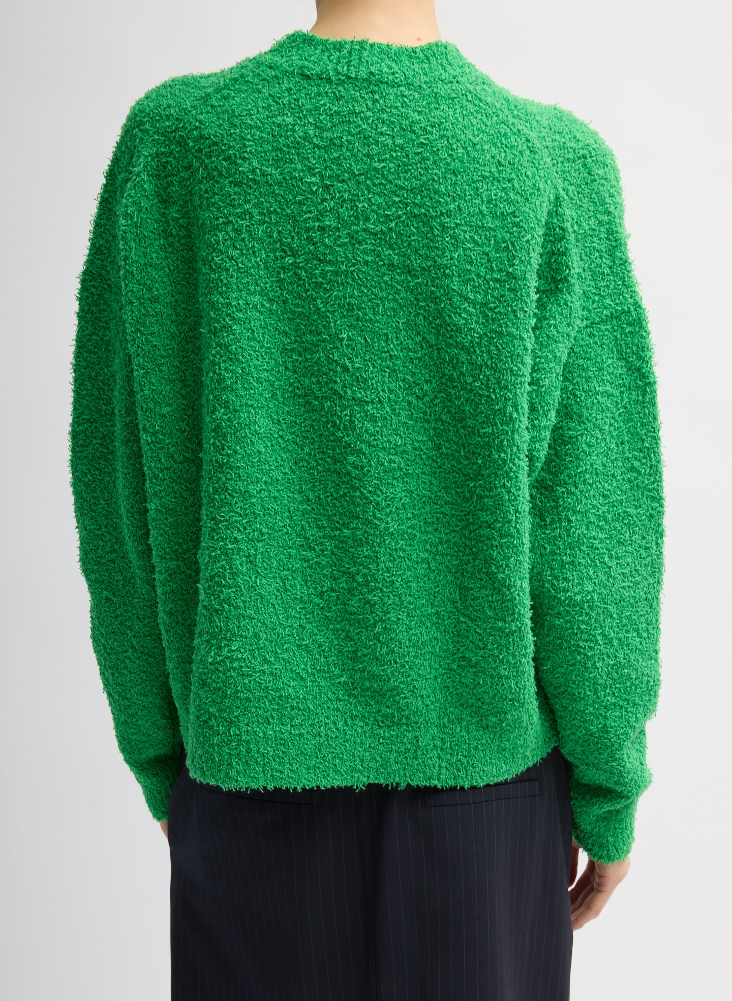 Green Serviette Crewneck Easy Pullover - back view on model