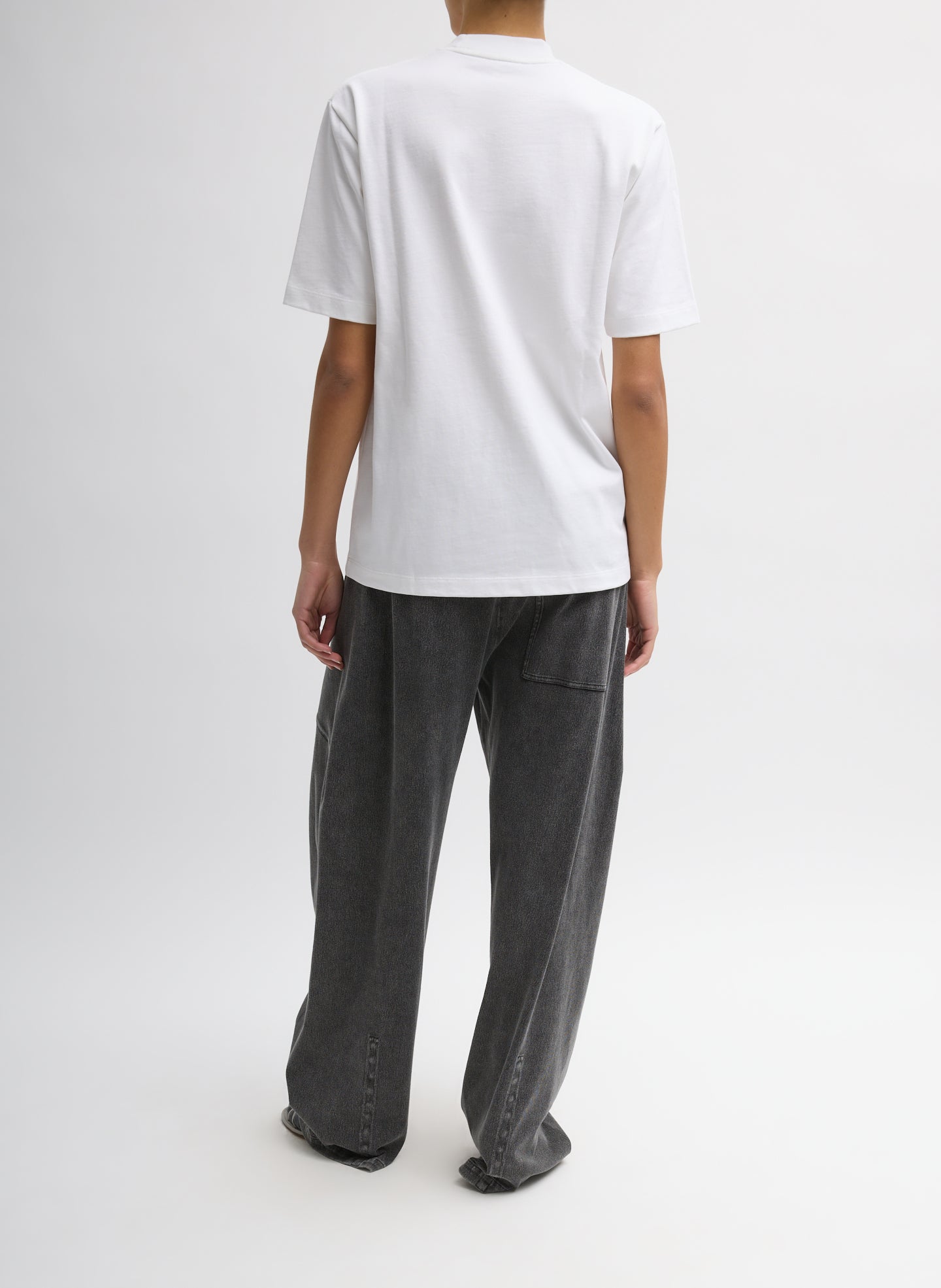 Trompe L'oeil Printed T-Shirt - graphic t-shirt, back view on model