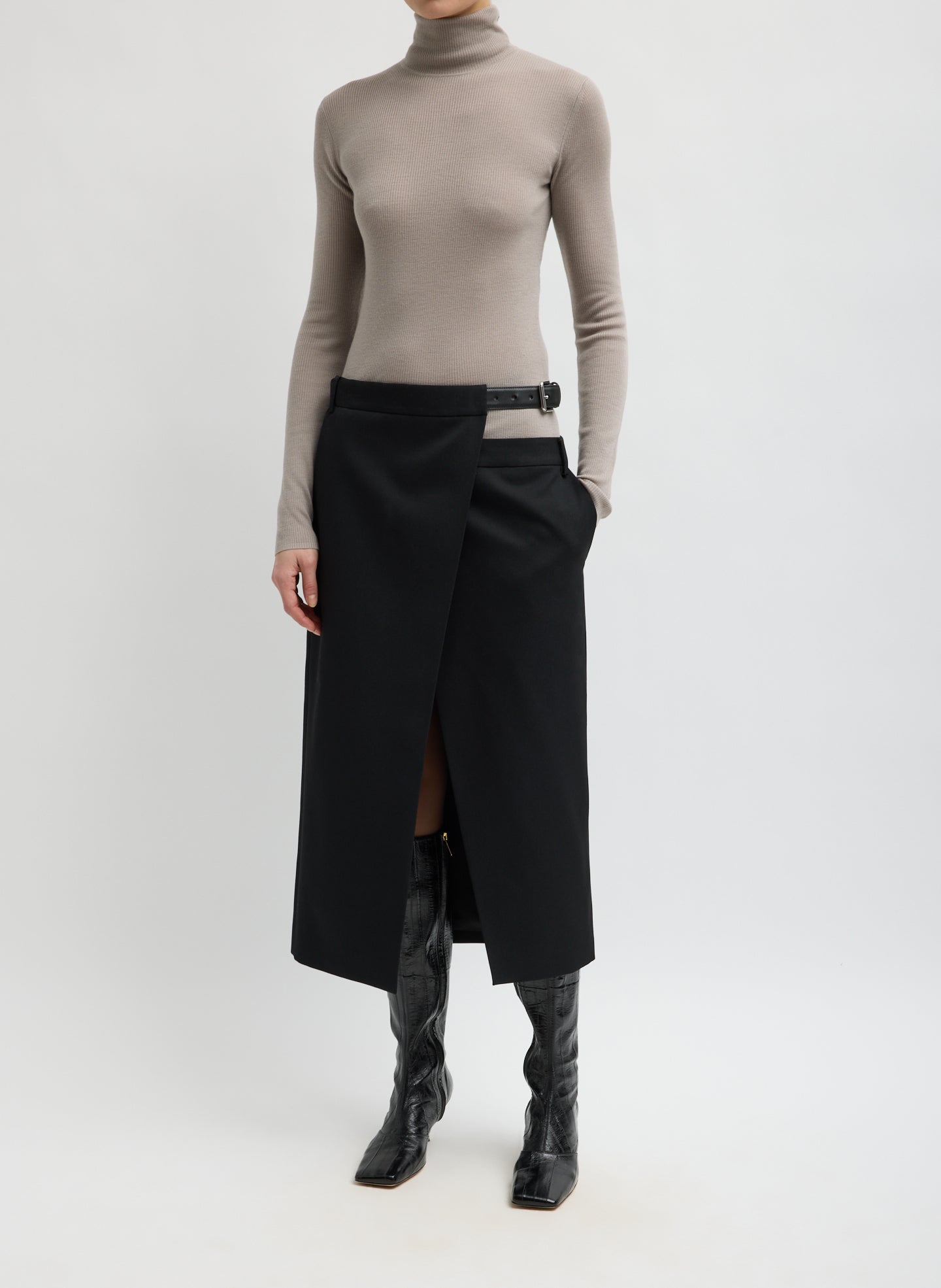 Gossamer Plain Weave Double Apron Skirt – Tibi Official