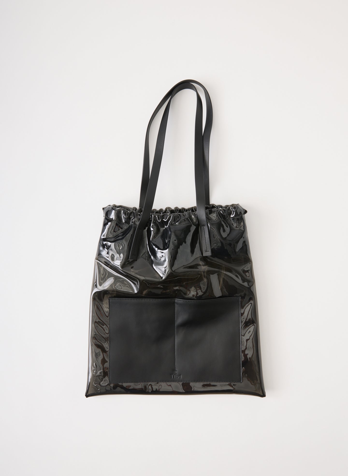 Ruched Lucas Bag - Clear Black-1