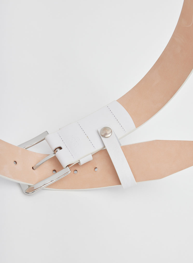 Arthur Leather Belt White-4