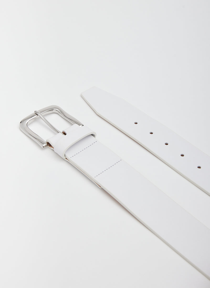 Arthur Leather Belt White-2