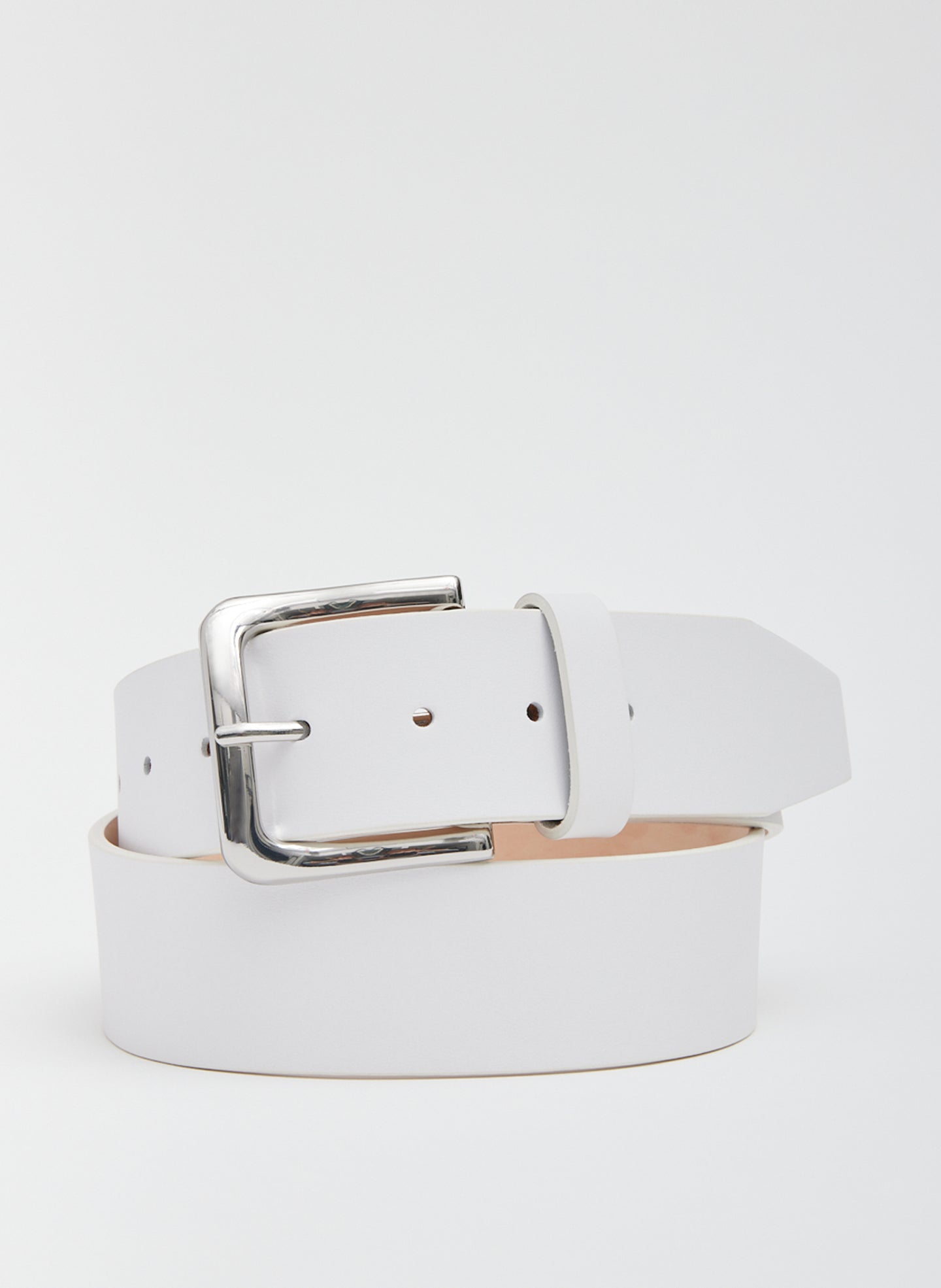 Arthur Leather Belt - White-1