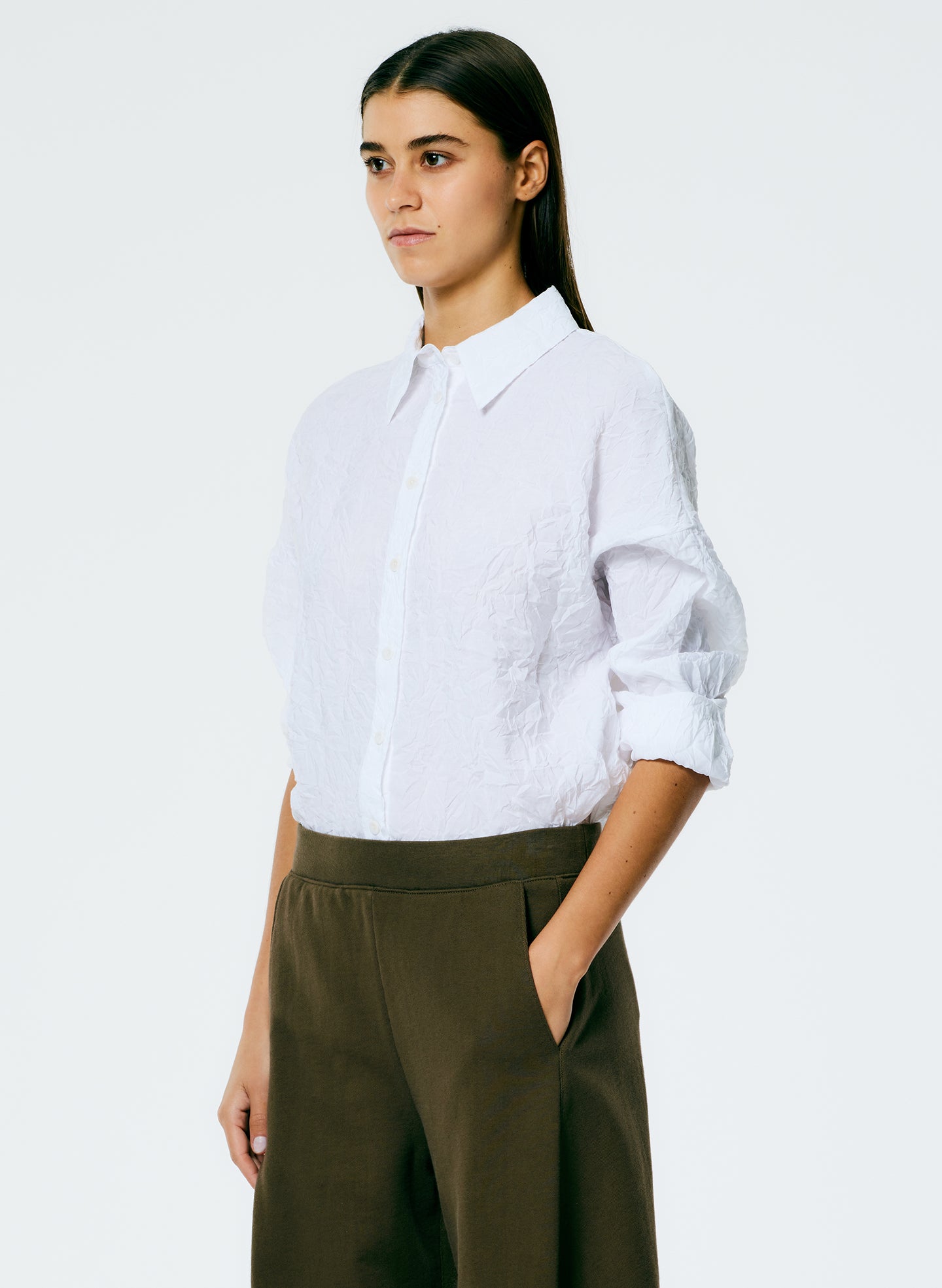 Tibi White Button retailer Up Shirt