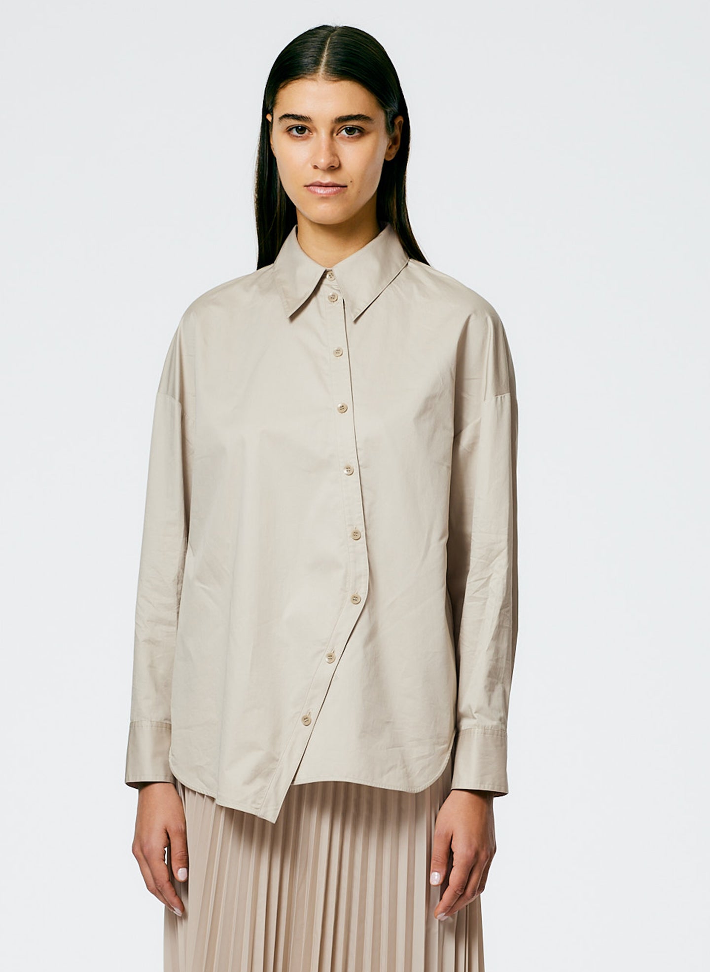 Eco Poplin Asymmetrical Shirt Eco Poplin Asymmetrical Shirt