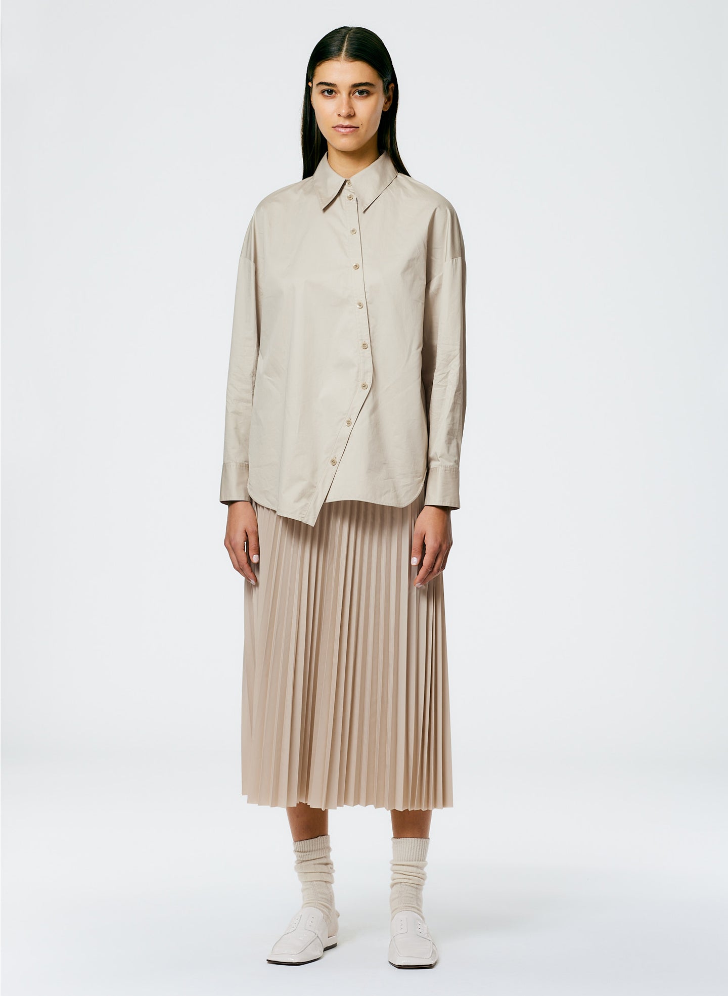 Eco Poplin Asymmetrical Shirt Eco Poplin Asymmetrical Shirt