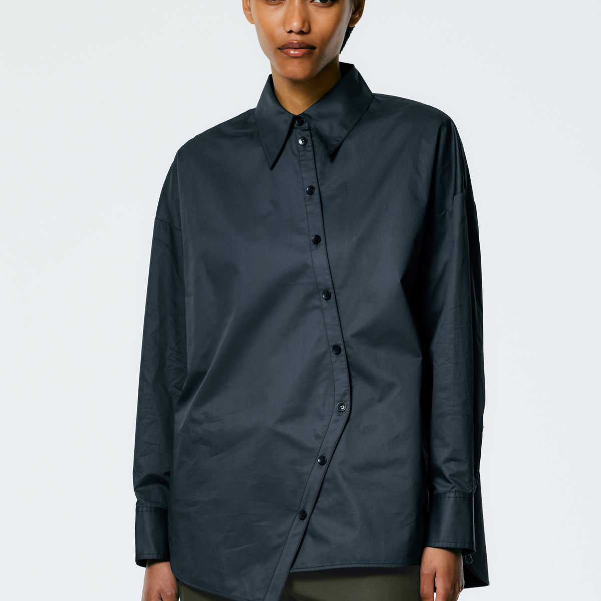Eco Poplin Asymmetrical Shirt Eco Poplin Asymmetrical Shirt