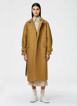Sculpted Cotton Trench Tan-3