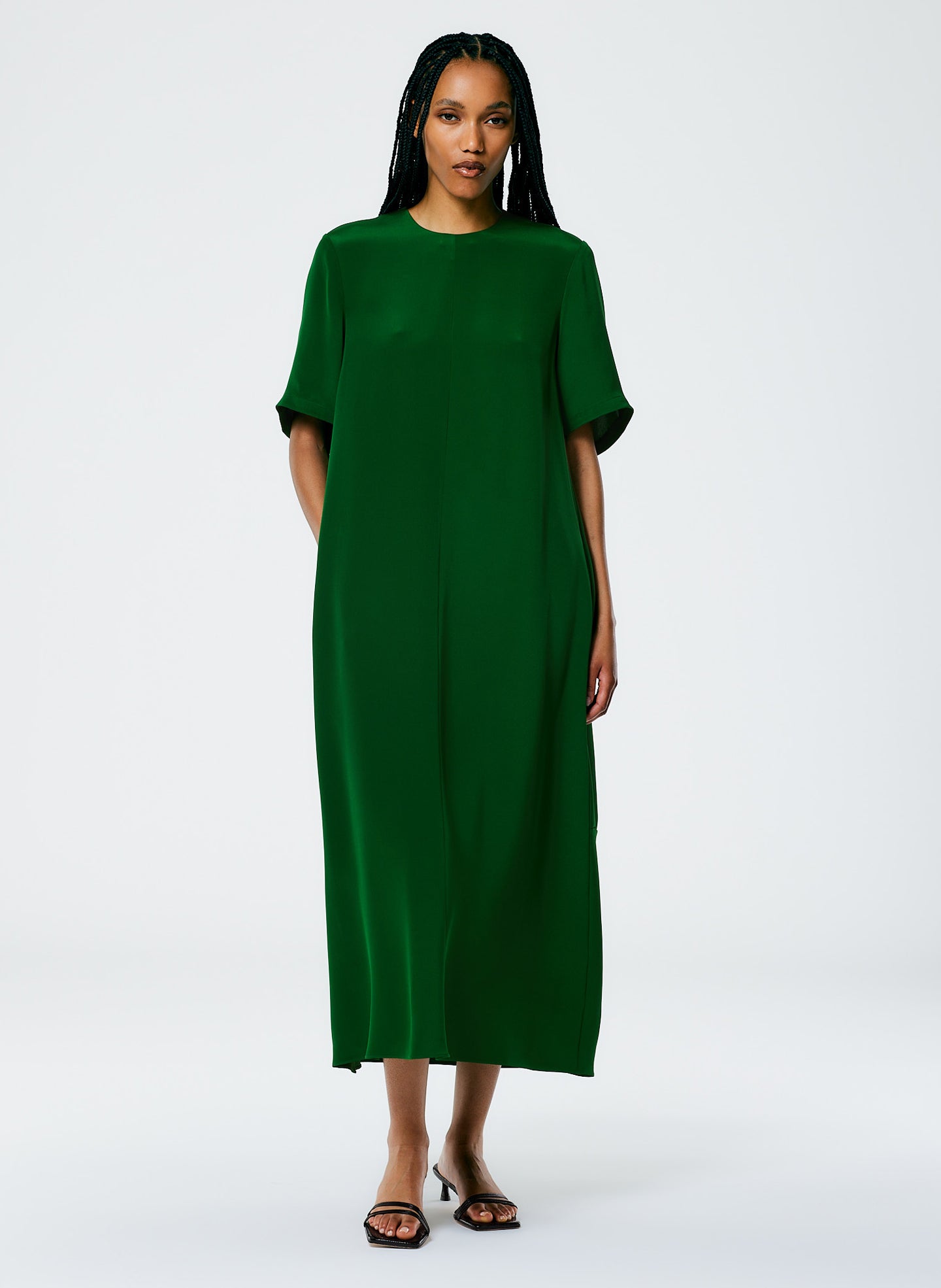4 Ply Silk T-Shirt Dress Tibi Official 4 Ply Silk T-Shirt Dress Tibi Official