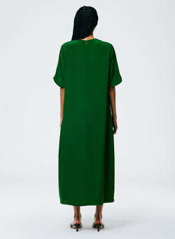 4 Ply Silk T-Shirt Dress Grass-4