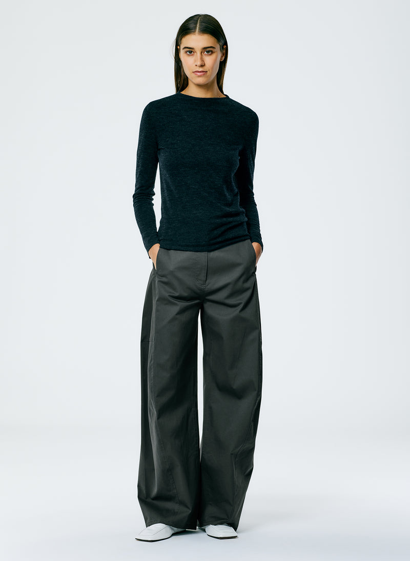 Skinlike Mercerized Wool Soft Sheer Pullover – Tibi Official