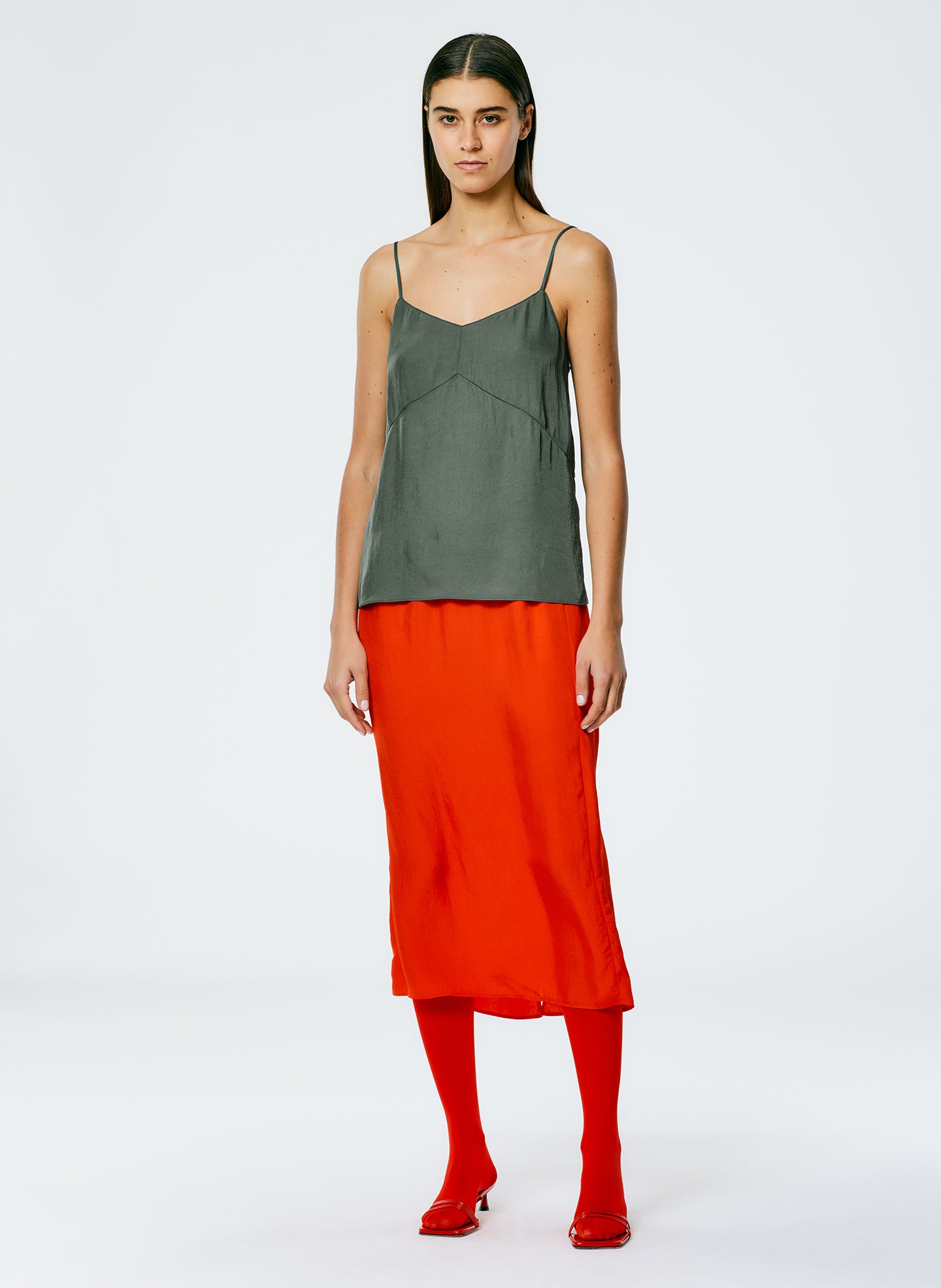 The Slip Skirt - Red-1