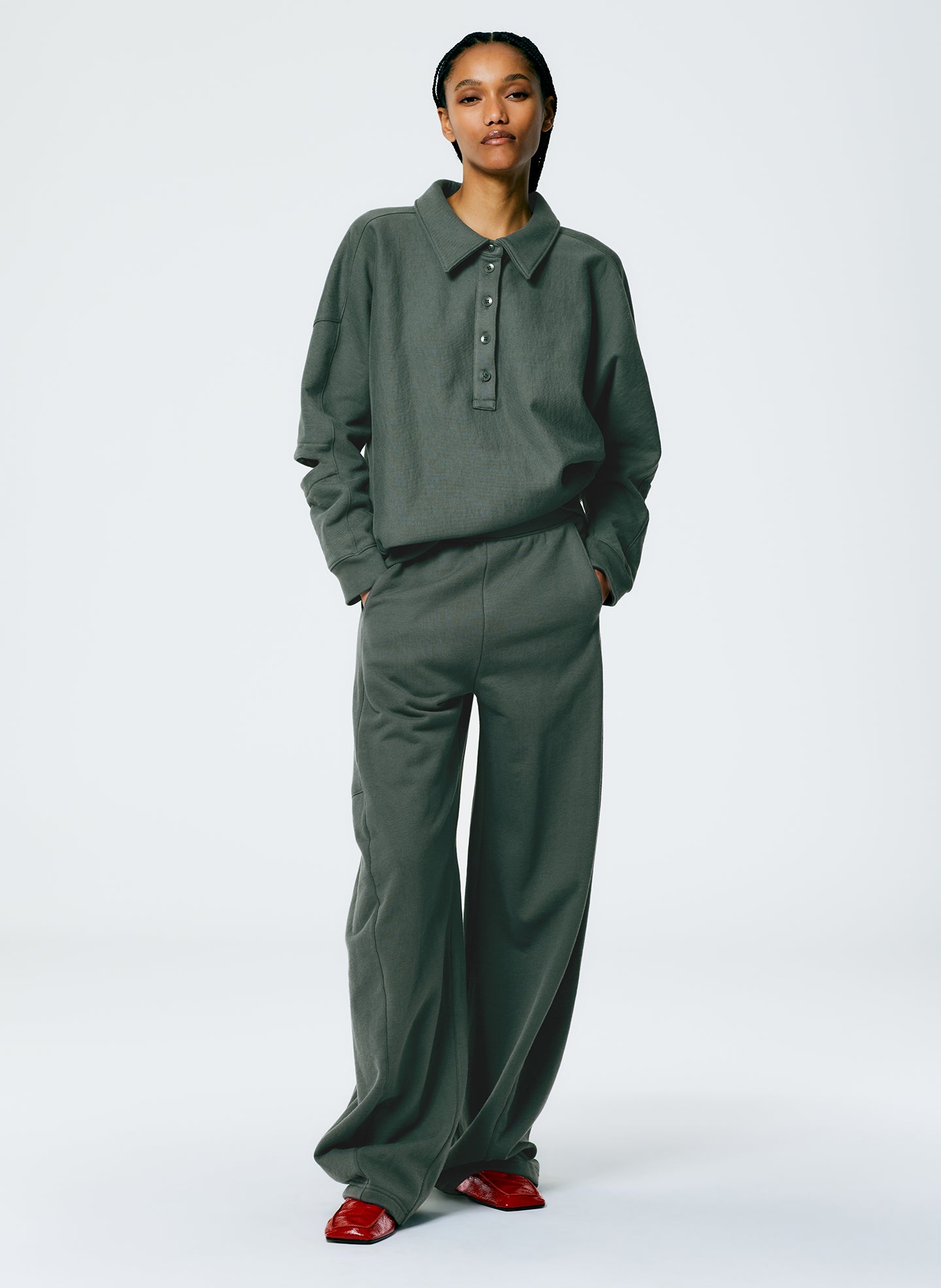 Winslow Sweatpant - Petite - Grey Pine-1