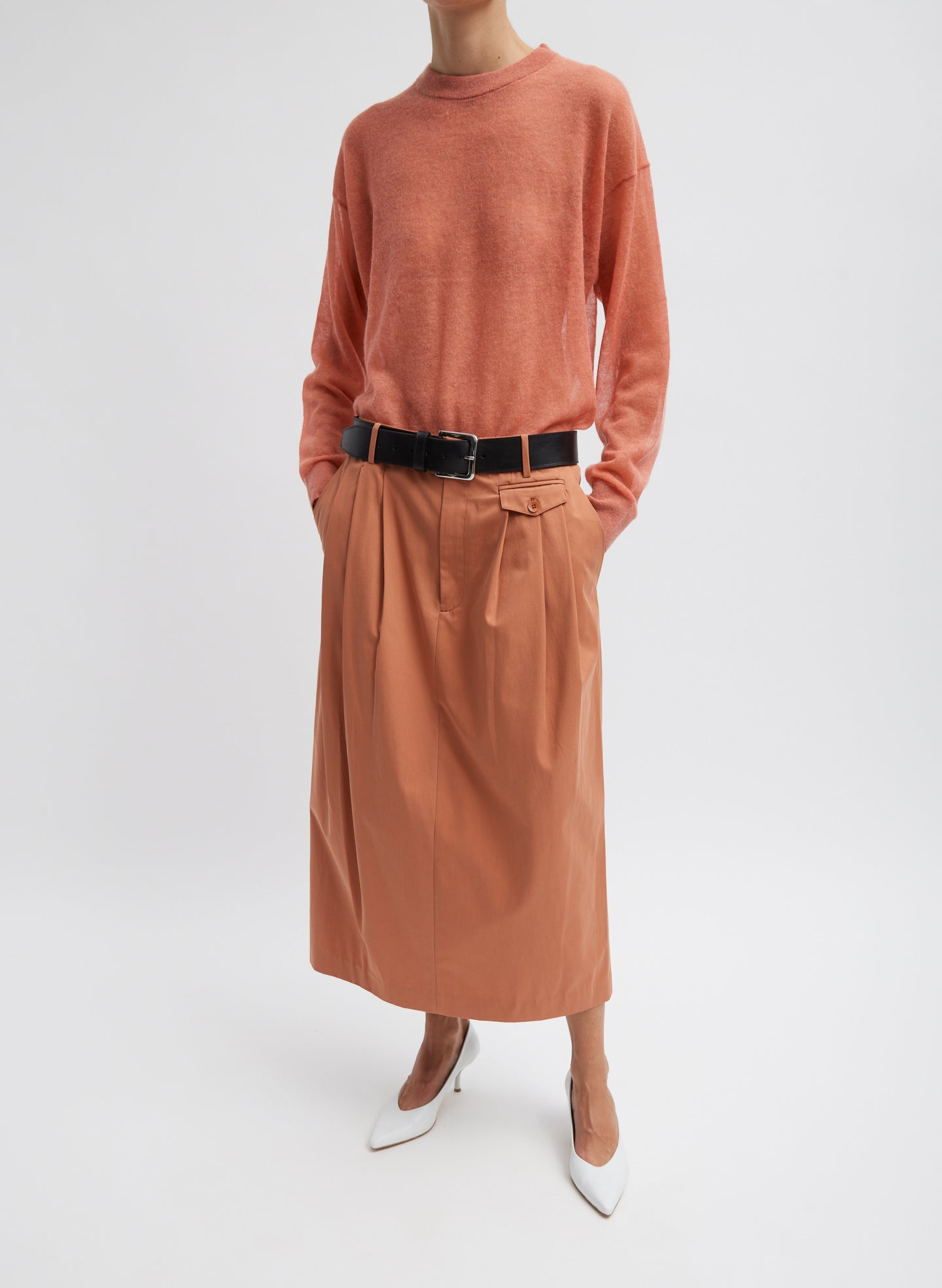 Bio Twill Triple Pleat Skirt - Yam-1