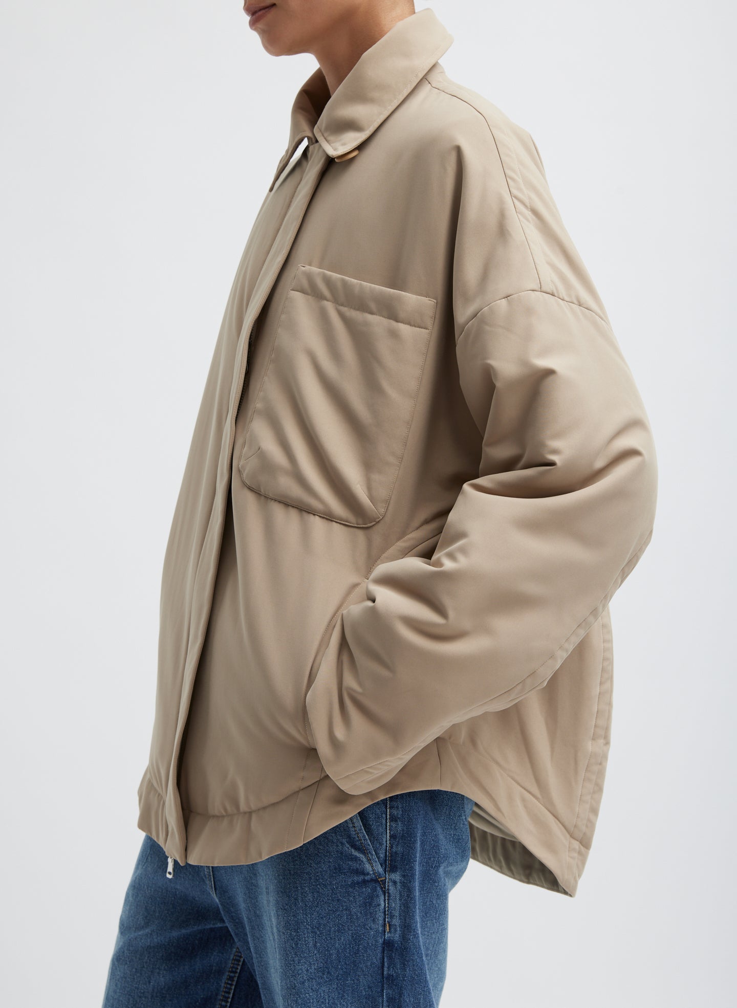 Clyde Padding Shirt Jacket - Tan-4