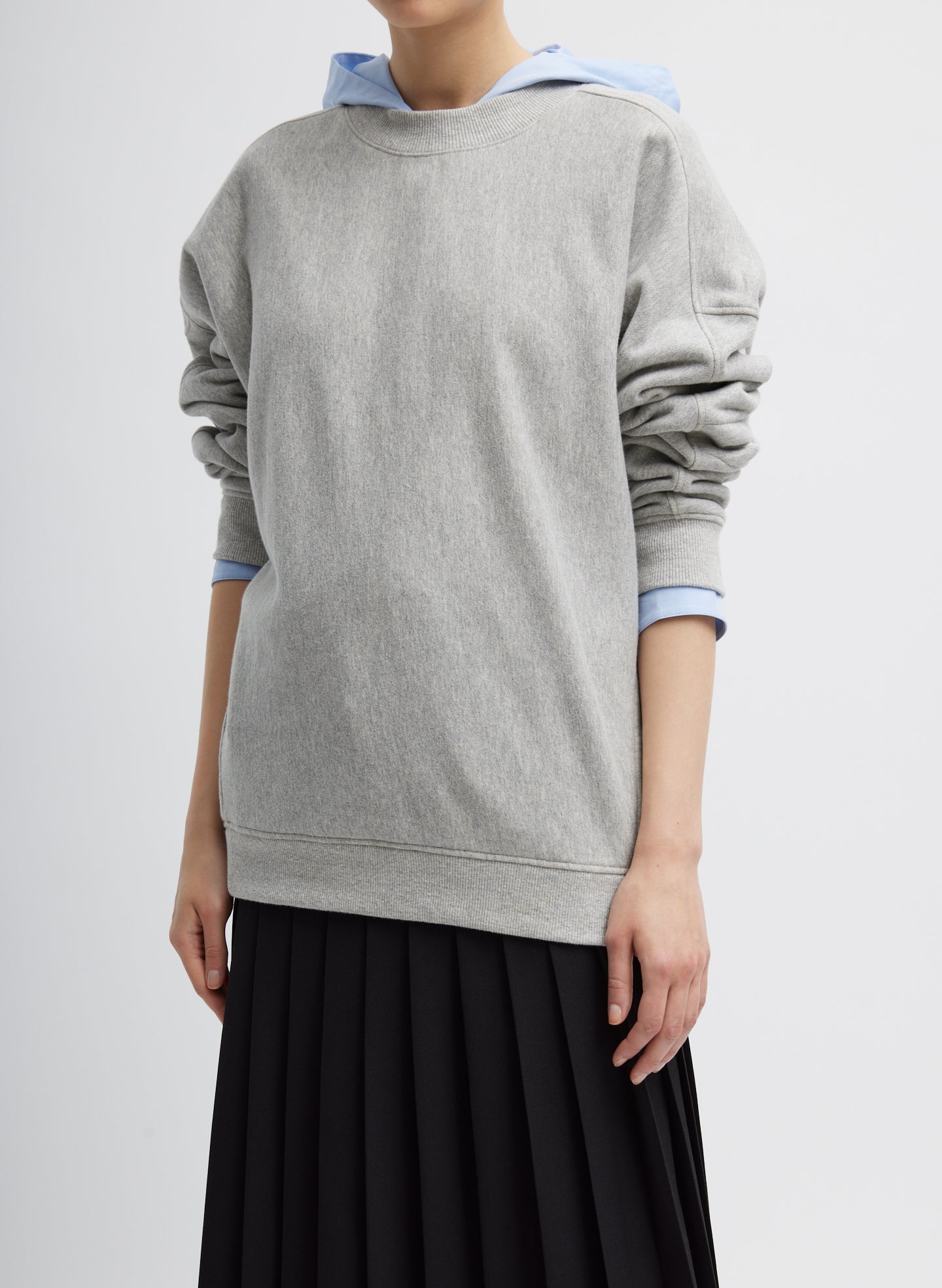 Cocoon Crewneck Sweatshirt - Heather Grey-1