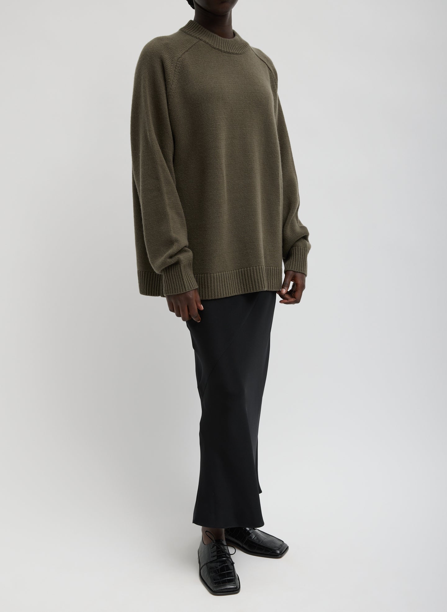 Cashmere Crewneck Oversized Pullover Sweater – Tibi Official