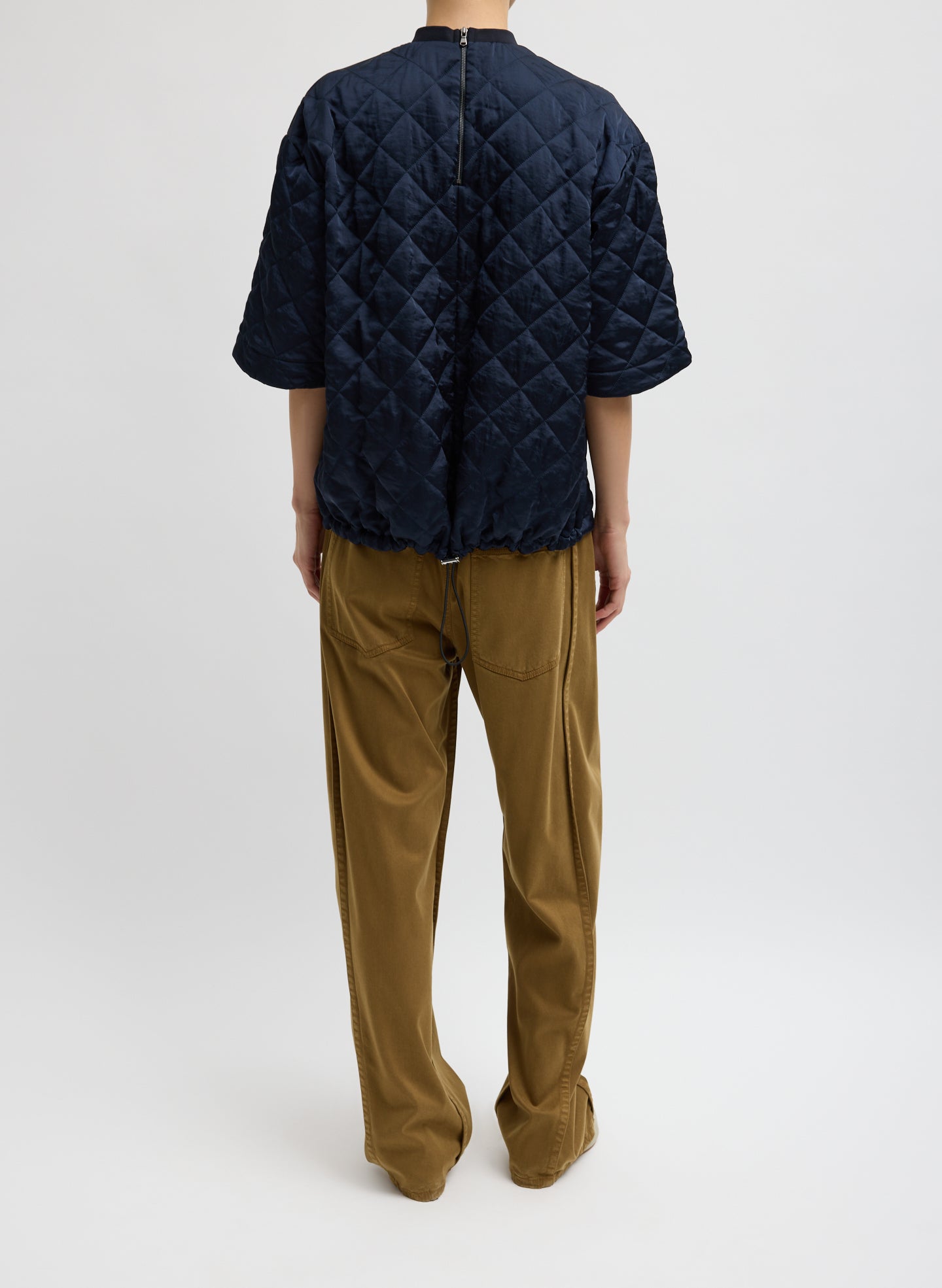 Garment Dyed Stretch Twill Tuck Pant – Tibi Official