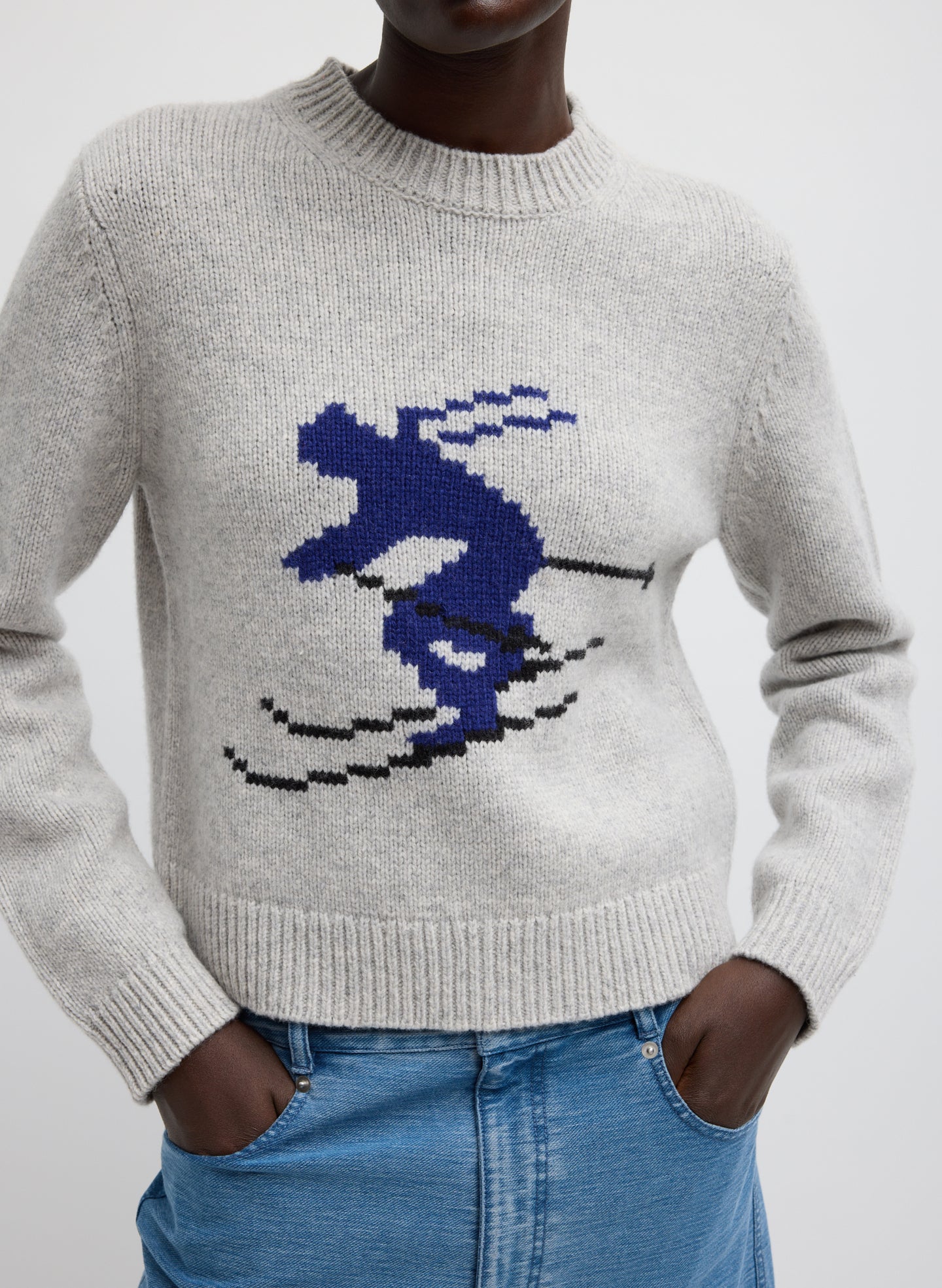 Soft Wool Ski Shrunken Sweater – Tibi Official