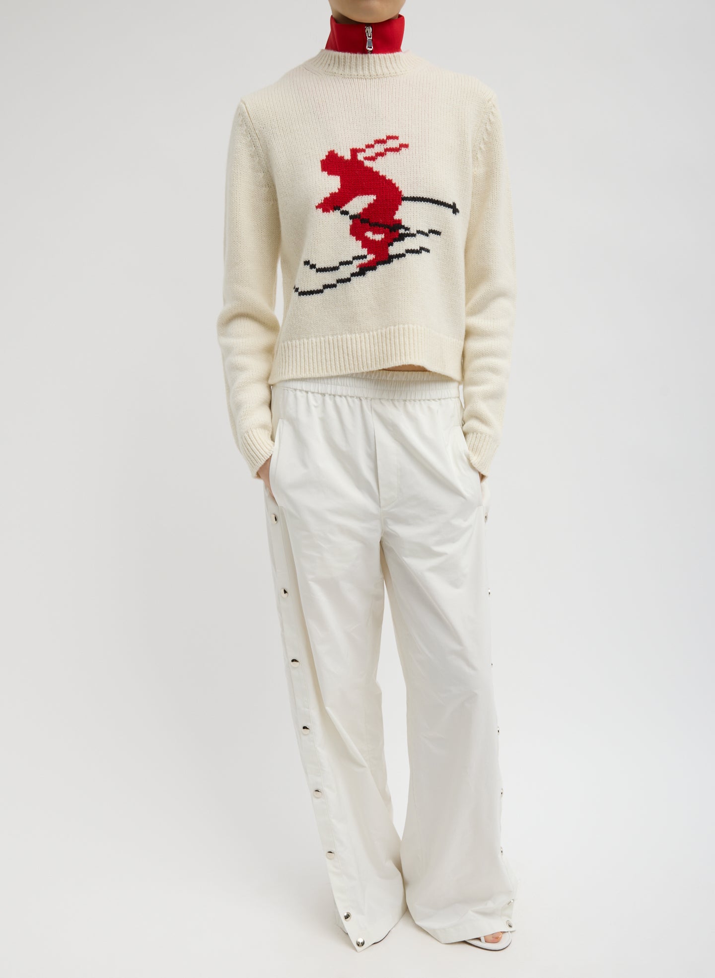 Soft Wool Ski Shrunken Sweater