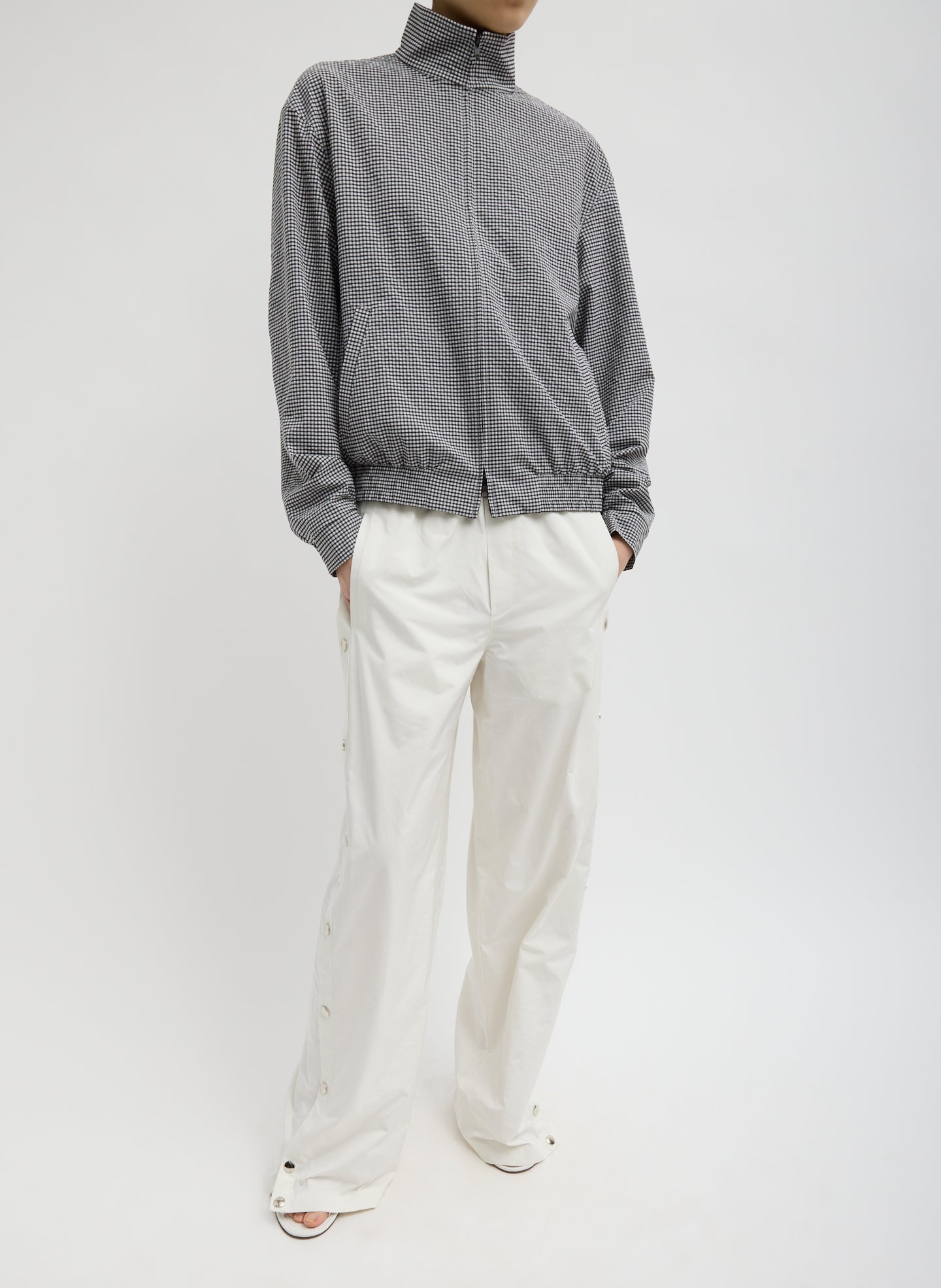 Tech Gingham Track Jacket – Tibi Official