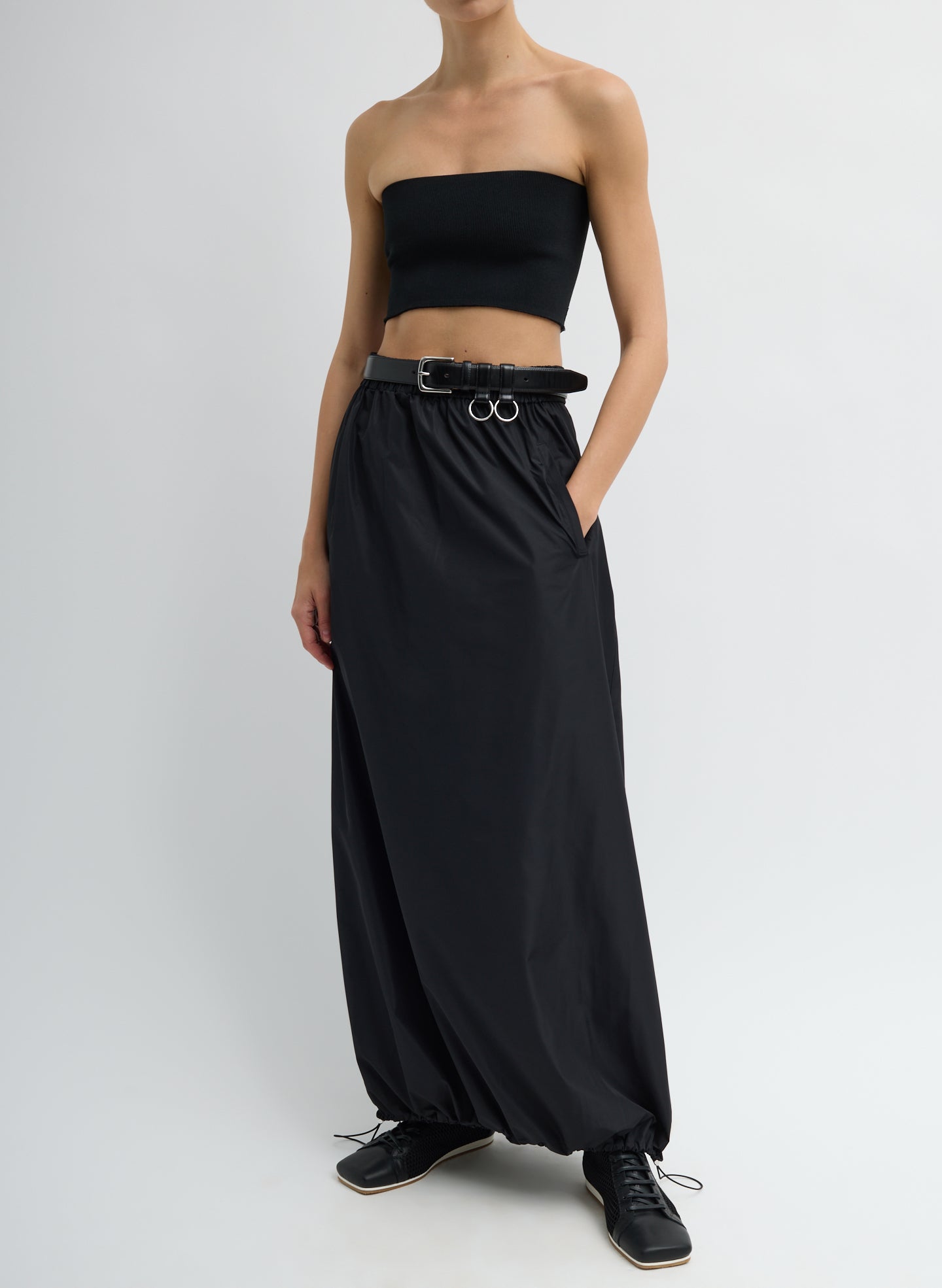 Italian Sporty Nylon Maxi Anorak Skirt – Tibi Official