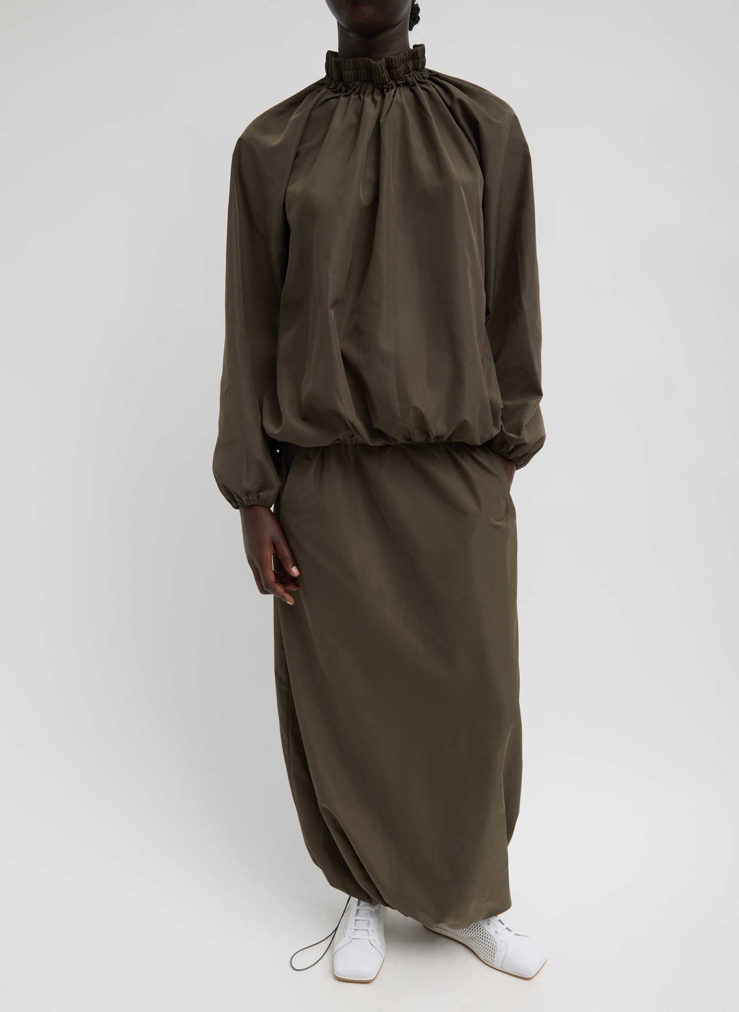 Italian Sporty Nylon Maxi Anorak Skirt – Tibi Official