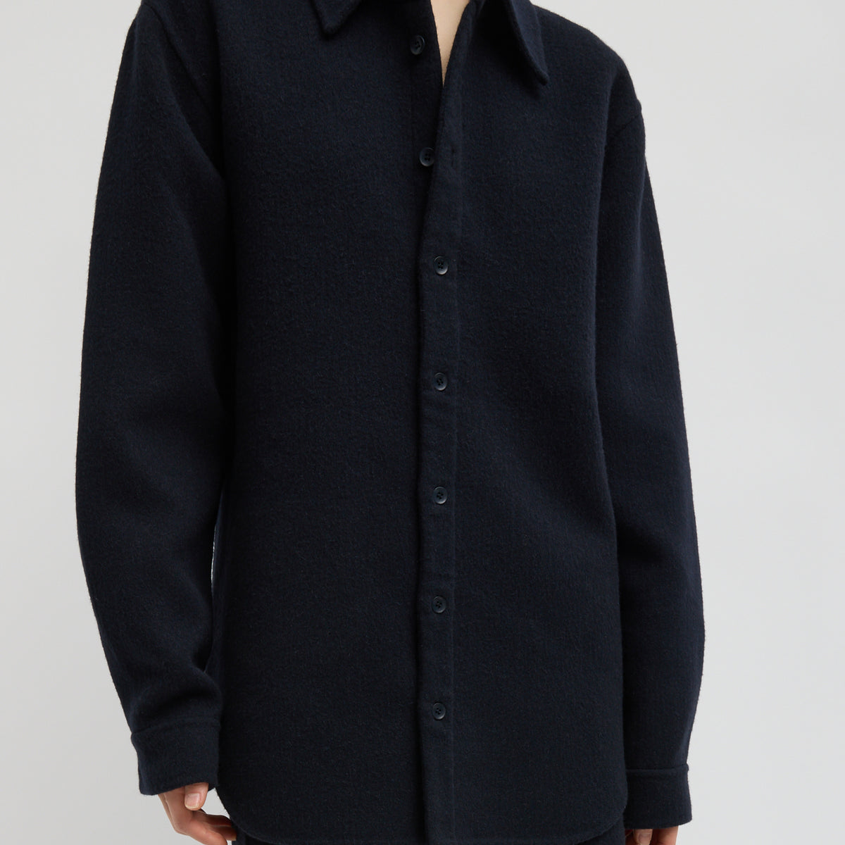 Luxe Double Faced Wool Angora Easy Shirt – Tibi Official