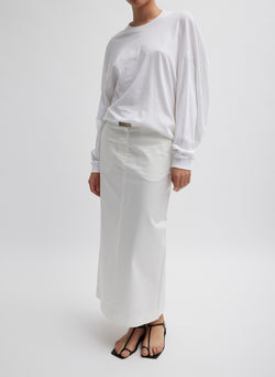 Chino Maxi Skirt White-1