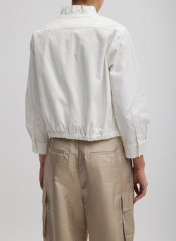 Chino Holly Bracelet Sleeve Shirt White-4