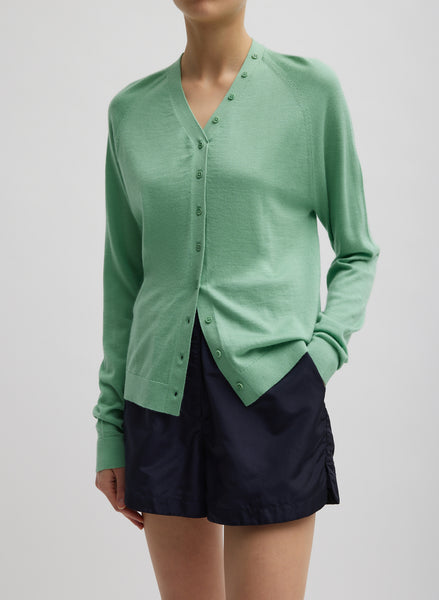 Cashmere Silk Blend Slim Cardigan – Tibi Official