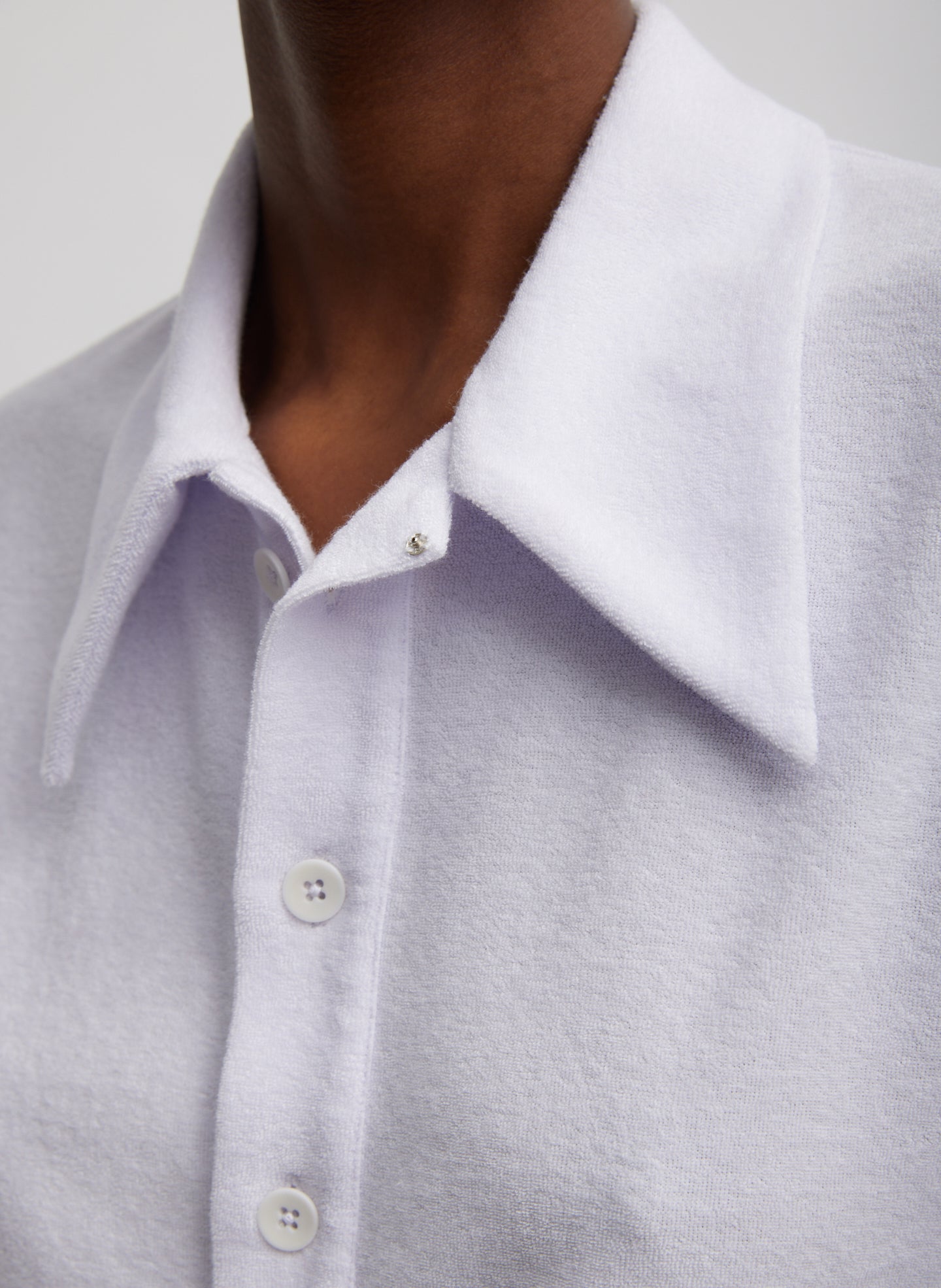 Dry Loop Terry Easy Polo Shirt - Pale Lavender-1