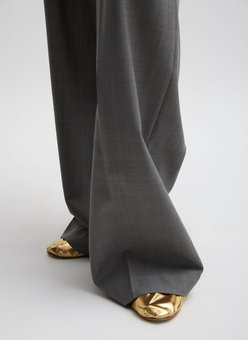 Grant Suiting Fold Over Trouser Grey Multi-2